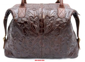 Leather tote bag
