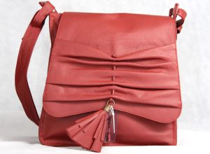 Leather tote bag