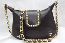 Leather tote bag