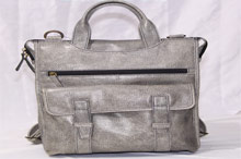 Leather tote bag